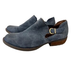 WOMEN’S BORN BLUE SUEDE SLIP ON SIZE 8.5